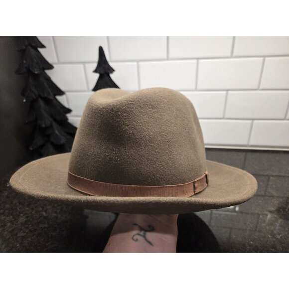 VTG Pendleton 100% Virgin Wool Fedora Hat Sz XL Brown USA AB214-70027 Structured - Picture 7 of 14